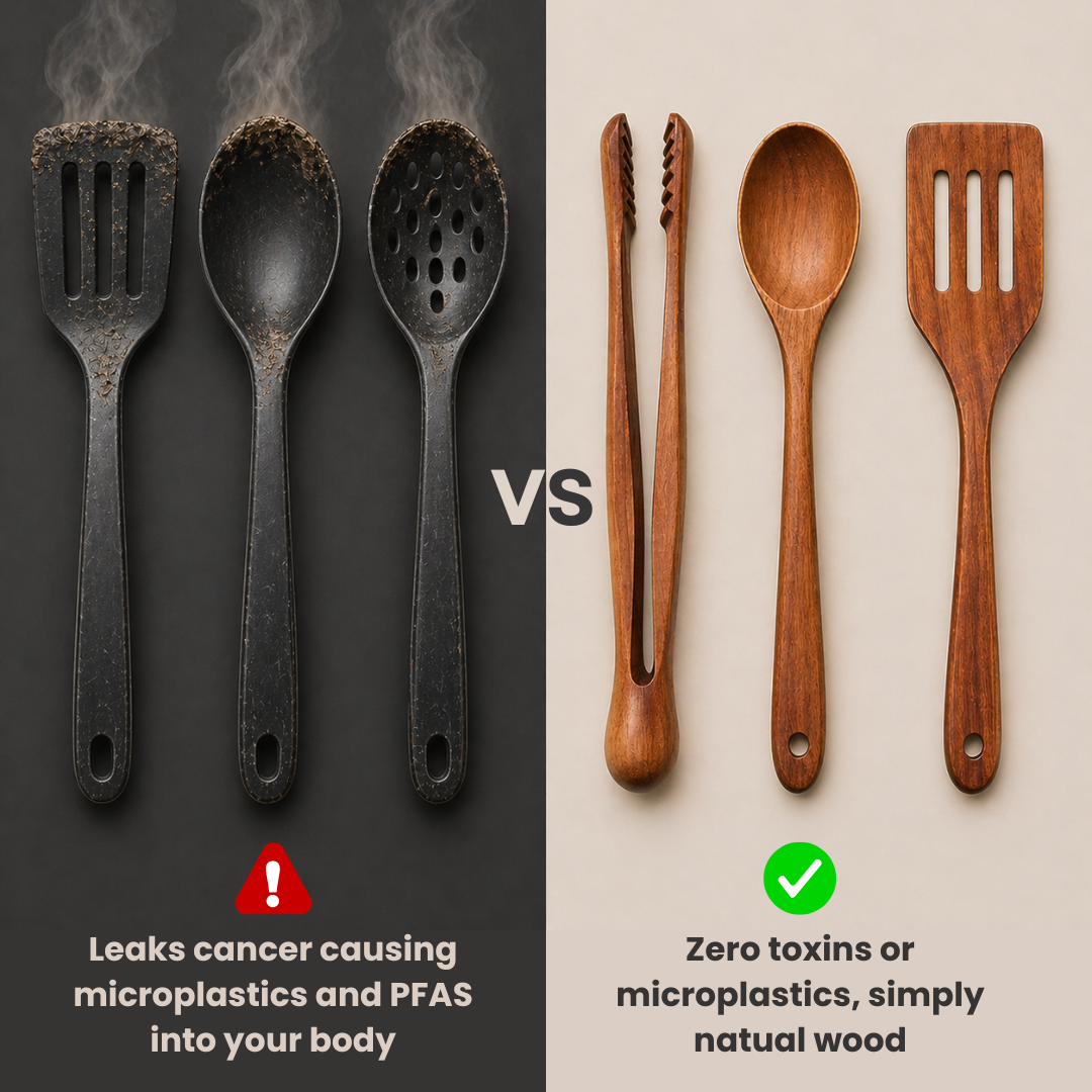 The Wooden Pantry™ Essential Wooden Utensil Set